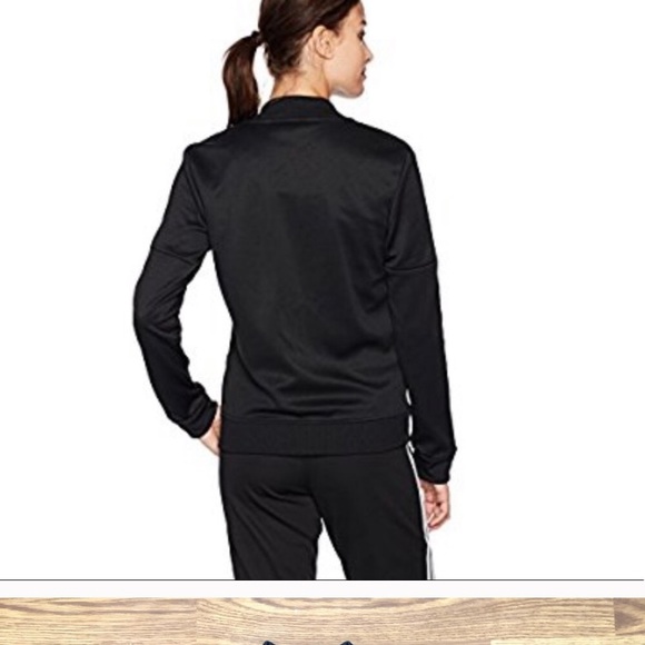 Adidas Track Jacket Black 3 stripes NWT - Picture 2 of 5